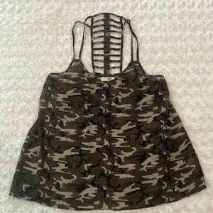 Camo blouse. Size M. Worn once.